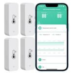 Tuya Smart Wireless Battery Powered Humidity and Temperature Sensor, Free Data Storage Export, Long-Lasting for Home/Basement/Baby Room, Alexa Compatible, Real-Time Alerts via App (4 Pack) - Image 2