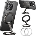 UBeesize Magsafe Phone Ring Stand, Portable Magnetic Phone Grip and Double Side Holder for Desk, Travel, Kitchen, Gym, Kickstand for iPhone 17/16/15/14/13/12 Series Case All Phones - Image 2