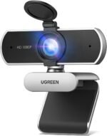 UGREEN Full HD 1080P Webcam with Microphone, 2 Noise-Canceling Mics, 85° Fov & Fixed Focus, Plug and Play, Auto Light Correction, Privacy Cover PC Camera for Zoom/Skype/Teams, Switch 2, Silver Grey - Image 2