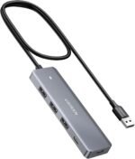 UGREEN USB Hub 4 Ports, C & 3 A Multiport Adapter, 2ft Long Cable Powered 3.0 Hub With C Power Port for Laptop, Desktop, PS5, Xbox Series, and More Devices - Image 2