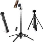 ULANZI Magnetic Phone Tripod, MT85 Auto Open Tripod with Enhanced 4-Leg, 60'' Selfie Stick Extendable Phone Stand, for Content Creation/Vlog, Compatible with iPhone 17/16/15/14/13/12 (Black) - Image 2