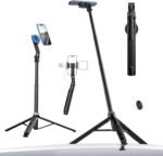 ULANZI TT88 Magnetic Tripod for iPhone 17, 57" Extendable Selfie Stick w Remote, 2-in-1 Phone Clip & Dual Cold Shoe Mounts-Lightweight Phone Tripod Stand for Vlogging, Travel, Video Recording, Black - Image 2