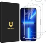 UNBREAKcable 2-Pack Screen Protector for iPhone 14/13/13 Pro Double Shatterproof Tempered Glass [Easy Installation Frame] [9H Hardness] [99.99% HD] [Bubble Free] for Apple 13 Pro/13/14 6.1 inch - Image 2