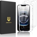 UNBREAKcable 3-Pack Screen Protector for iPhone 16e, Double Shatterproof Tempered Glass [Easy Installation Frame] [9H Hardness] [99.99% HD Clear] [Case Friendly] for iPhone 6.1 inch - Image 2