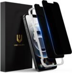 UNBREAKcable Privacy Screen Protector for iPhone 16e, Shatterproof Tempered Glass [True 28°Anti Spy] [9H Hardness] [Easy Installation Frame] Private Protector for iPhone 16e 6.1inch-2 Pack - Image 2