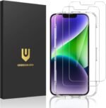 UNBREAKcable Screen Protector for iPhone 14/ iPhone 16e, Shatterproof Tempered Glass [99.99% HD Clear] [9H Hardness] [Easy Installation Frame] for iPhone 6.1" - 2 Pack - Image 2