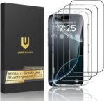 UNBREAKcable for iPhone 16 Pro Max Screen Protector, 3-Pack Full Coverage Tempered Glass [Military Grade Shatterproof][9H Hardness][Easy Installation Frame][Bubble Free] for iPhone 16 Pro Max 6.9" - Image 2