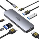 USB C Docking Station Dual HDMI Monitor, USB C to Dual HDMI Adapter with 2HDMI Ports, PD Charging, SD/TF, USB A&C 3.0 Ports, Laptop Docking Station for Dell XPS/HP/Lenovo/Surface/Yoga etc - Image 2