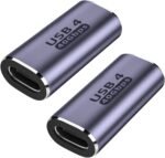 USB C Female to Female Adapter,USB c Coupler Female to Female 100W Power Delivery, 40Gbps USB c to c Female with 8K 60Hz Video Display Compatible for iPad, MacBook,Thunderbolt 4/3 (2Pack) - Image 2
