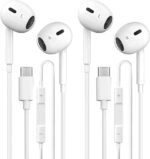 USB C Headphones 2 Pack, Type C Earphones with Microphone & Remote Control Noise Cancelling Wired Earbuds USB C for iPhone 17 16 15 Pro Max, iPad Pro, Samsung Galaxy S25 S24 Ultra, Pixel 9 - Image 2
