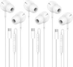 USB C Headphones Pack of 3 for iPhone 17/17Pro Max/16/16 Pro/16 Plus/16 Pro Max/15 Plus/15 Pro/15 Pro Max, Type-C Wired Earbuds with Microphone & Volume Control - Image 2