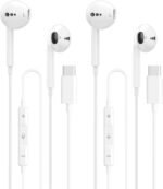 USB C Headphones for iPhone 17 16 15, Wired Earbuds USB C with Microphone & Volume Control, for Apple Headphones Wired, Earphones for iPhone, Android, iPad, Galaxy S25 S24 Ultra, Pixel 9 【2 Packs】 - Image 2