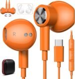 USB C Headphones with Microphone for iPhone 17 Pro Max 16e 16 15 Plus, Type C Headphone Wired Earbuds HiFi Magnetic Sport Earphones Headst for iPad/OnePlus/Samsung S25 S24 S23 Flip 5 Fold 6 A55 - Image 2
