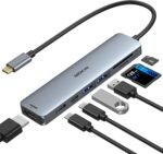 USB C Hub HDMI Adapter for MacBook Pro/Air, MOKiN 7 in 1 USB C Dongle with HDMI, SD/TF Card Reader, USB C Data Port,100W PD, and 2 USB 3.0 Compatible for MacBook Pro/Air, Dell XPS, Lenovo Thinkpad. - Image 2