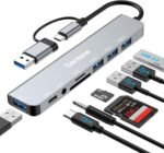 USB C Hub USB Hub 3.0 for Laptop, Upgrade 8 in 2 USB Splitter with USB-C/4 USB A Port Extender, TF/SD Card Slot, 3.5mm Audio Adapter, USBC USB Dongle for PC/Mac/MacBook/Laptop/iPad/Tablet - Image 2