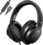 USB C Over Ear Headphones Wired,USB-C/Type C Wired Headphones with Microphone, Foldable & Lightweight Headphone with In-line Control, HD Stereo Sound for iPhone 15-16/Samsung/Type-C Laptop/Tablet - Image 2