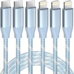 USB C to Lightning Cable 3 Pack 6FT Apple MFi Certified iPhone Fast Charger Fast Charging Type c to Lightning Cable for iPhone 14 13 12 11 Pro Max Xr Xs 8 and More - Image 2