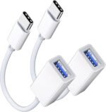 USB C to USB 3.0 Adapter [2 Pack], USB C Male to USB Female OTG Cable Thunderbolt3 to USB Adapter Compatible with MacBook Pro/Air, iPhone 17 Pro Max/17 Plus/17/16/15, Galaxy S24/S23/S22/S21 - Image 2