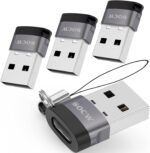 USB C to USB Adapter (4 Pack),USB-C Female to USB Male, Type C to USB A Converter Compatible with Apple MagSafe, iPhone 11 12 13 14 15 Pro Max, Samsung Galaxy Note,Google Pixel etc, Grey - Image 2