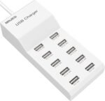 USB Charging Stations 50w10A 10 Ports Multiple Charging Block/Power USB Strip for iPhone Android Smartphone Tablet Smart Watch AirPods Samsung and Multiple Charger Plug… - Image 2