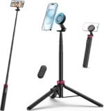 Ulanzi MT-84 Phone Tripod, 61" Magnetic Selfie Stick With Remote for iPhone 15/14/13/12 Series, Extendable Cell Phone Stand, Portable iPhone Holder for Selfie/Photo/Live/Vlog - Image 2