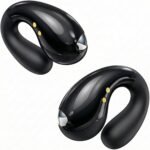 Ultra Open Ear Earbuds - Ergonomic Clip-On Earbuds, Bone Conduction Over-The-Ear Headphones with Waterproof Design and Secure Fit for Small Ears, Obsidian Black - Image 2