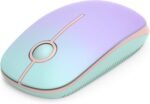 Unipows Wireless Mouse - 2.4G Slim Portable Computer Mouse with Nano Receiver, Less Noise Mobile Optical Mice for Notebook, PC, Laptop, Desktop (Gradient Mint Green) - Image 2