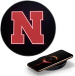 University of Nebraska Wireless Charger with Illuminated Cornhuskers Logo & Built-in Power Bank for Wired and Wireless Charging. 100% Portable Wireless Phone Charger, NCAA Gifts - Image 2
