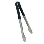 Update International TOPP-12 Stainless Steel Black Spring Tongs 12", PVC Which Does Not Include DEHP (di-Ethyl Hexyl Phthalate) - Image 2