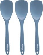 Upgrade Silicone Spatula Spoon Set,VOVOLY Heat Resistant Rubber Spoonula, Seamless Non-Stick Flexible Scrapers for Baking Mixing Tool,3 Pack,Starry Blue - Image 2