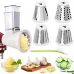 Upgraded Version - Cheese Grater Slicer Shredder Attachments for All KitchenAid Stand Mixers, Food Slicers Salad Maker Accessory Vegetable Chopper with 4 Blades Dishwasher Safe - Image 2