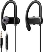 [Upgraded] Wired Earbuds Headphones with Secure Ear Hooks & Microphone for Sports Running Gym Workout Exercise - 3.5mm Connection for Smartphone and Computers,Noise-Isolation,CGS-W3 - Image 2