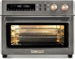 VAL CUCINA Infrared Heating Air Fryer Toaster Oven, Extra Large Countertop Convection Oven 10-in-1 Combo, 6-Slice Toast, Enamel Baking Pan Easy Clean with Recipe Book, Black Matte Stainless Steel - Image 2