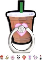 VELVET CAVIAR Cell Phone Ring Holder - Finger Ring & Stand - Improves Phone Grip Compatible with iPhone, Galaxy, Most Smartphones (Iced Coffee) - Image 2