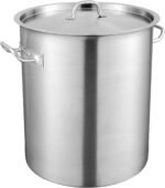 VEVOR 18/8 Stainless Steel Stockpot, 42QT Large Cooking Pots, Multipurpose Cookware Sauce Pot with Composite Base, Heavy Duty Commercial Grade Stock Pot, Sanding Treatment, for Large Groups Events - Image 2