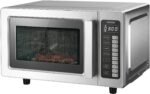 VEVOR Commercial Microwave Oven, 0.9 Cu Ft, 1000W Digital Stainless Steel Countertop Microwave Oven with Touchscreen, 10 Cooking Presets, 5 Power Levels, Multi-Lock Door & Easy Clean for Restaurants - Image 2