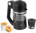 VINCI Micro Café Smallest Single-Serve Coffee Brewer | Compatible with Keurig K-Cups, K-Pods | Glass Carafe | Enclosed Brewing for Hotter Coffee | Large Capacity Reusable Filter Cup Included (Black) - Image 2