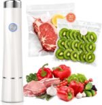 Vacuum Sealer For Food (Compact Vacuum Sealers+ 30 Reusable Vacuum Bags), Powerful Handheld Vacuum Sealer for 10X Preservation & Fresh - Image 2