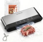 Vacuum Sealer Machine for Food, 85kPa Strong Suction Food Saver with LED Touch Panel, Dry & Moist Modes, Quick & Easy Vacuum Sealer for Food Storage & Meal Prep, Includes 20 BPA-Free Bags - Image 2