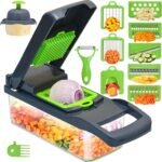 Vegetable Chopper Container Onion Slicer | 16 in 1 Multi Functional Food Chopper with Container BPA Free Material & Dishwasher Safe Veggie Chopper Vegetable Cutter - Image 2