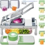 Vegetable Chopper, Veggie Chopper With 8 Blades, Onion Cutter with Container, Pro All-in-1 Food Dicer, Mandoline Slicer, Stainless steel materials Salad Grater - Image 2