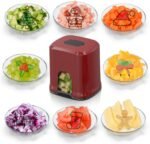 Vegetable Fruit Chopper French Fries Cutter Potato Onion Tomato 3 Sizes Dicer (RED) - Image 2