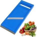Vegetable Slicer Handheld,Portable Handheld Slicer with Stainless Steel Blade, Mini Mandoline Slicers for Vegetables, Fruits, Potatoes, Cheese, Carrots, Quick Uniform Slice,Blue - Image 2