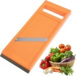 Vegetable Slicer Handheld,Portable Veggie Slicer Handheld,for Potato Chips, Mini Mandoline Slicers for Vegetables, Fruits, Cheese, Cucumber Slicers Thin, Orange - Image 2