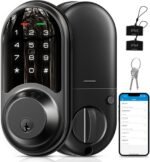 Veise RZ06 Smart Lock for Front Door with App Control, Keyless Entry, Electronic Digital Deadbolt with Touchscreen Keypad Set, Smart Deadbolt, Auto Lock, Easy Installation, Matte Black - Image 2
