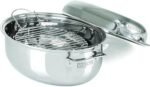 Viking 3-Ply Oval Roasting Pan, 8.5 Quart, Stainless Steel Kitchen Cookware with Metal Induction Lid and Rack, Great for Turkey, Dishwasher and Oven Safe, Silver - Image 2