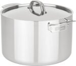 Viking 3-Ply Stainless Steel Stock Pot, 12 Quart Soup Cooking Pot with Lid, Kitchen Cookware, Dishwasher and Oven Safe, Induction Ready, Silver - Image 2