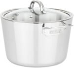 Viking Contemporary 3-Ply Stainless Steel Stock Pot, 8 Quart Soup Cooking Pot with Lid, Kitchen Cookware - Image 2