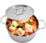 Vivicreate Tri-Ply Stainless Steel Stockpot Deep Cooking Pot with Hammered Exterior Compatible with All Stovetops Even Heat Distribution Durable Cookware for Soups Stews and More 3 QT - Image 2