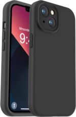 Vooii Compatible with iPhone 13 Case, Liquid Silicone Upgrade [Camera Protection] [Soft Anti-Scratch Microfiber Lining] Shockproof Phone Case for iPhone 13 6.1 inch - Black - Image 2